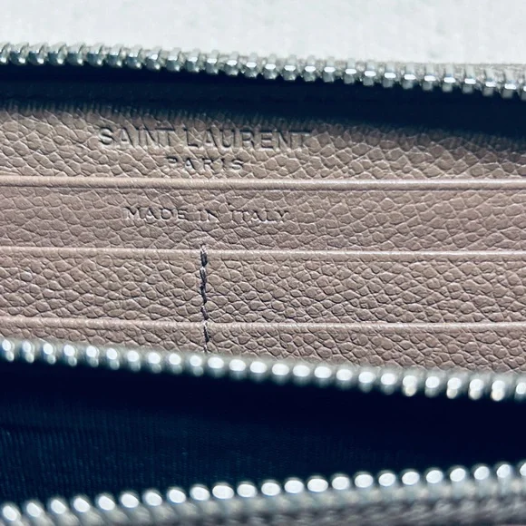 Auth Yves Saint Laurent YSL Zip Around Wallet - Picture 4 of 16
